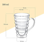 Wilmax Doppelwandiger Thermobecher 300 ml 6er-Set Transparent