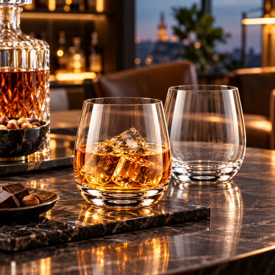 Wilmax Whiskyglas 400 ml 2er-Set Transparent aus Wilmax Crystalline-Serie