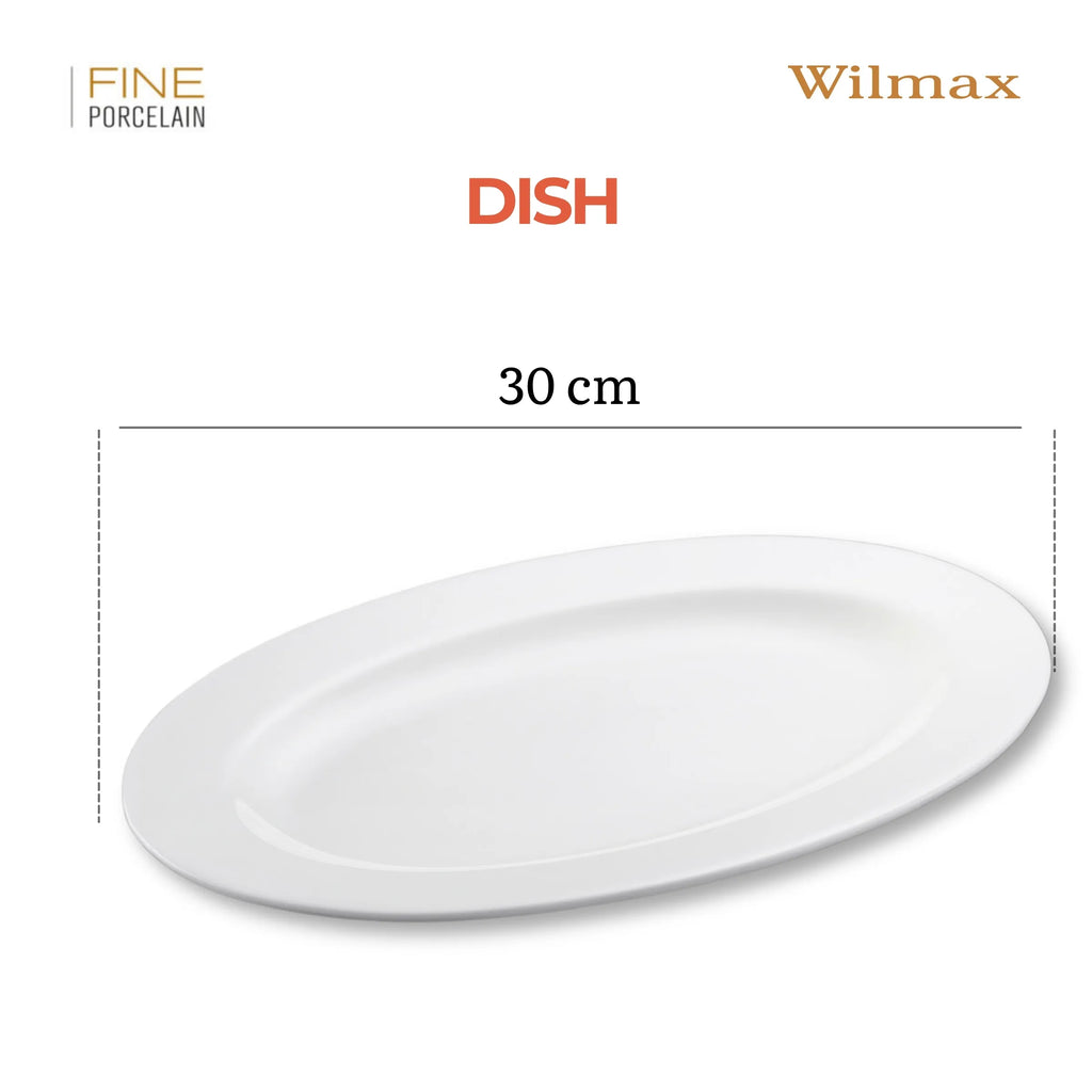 Wilmax Platte 30,5 cm Weiß aus Porzellan