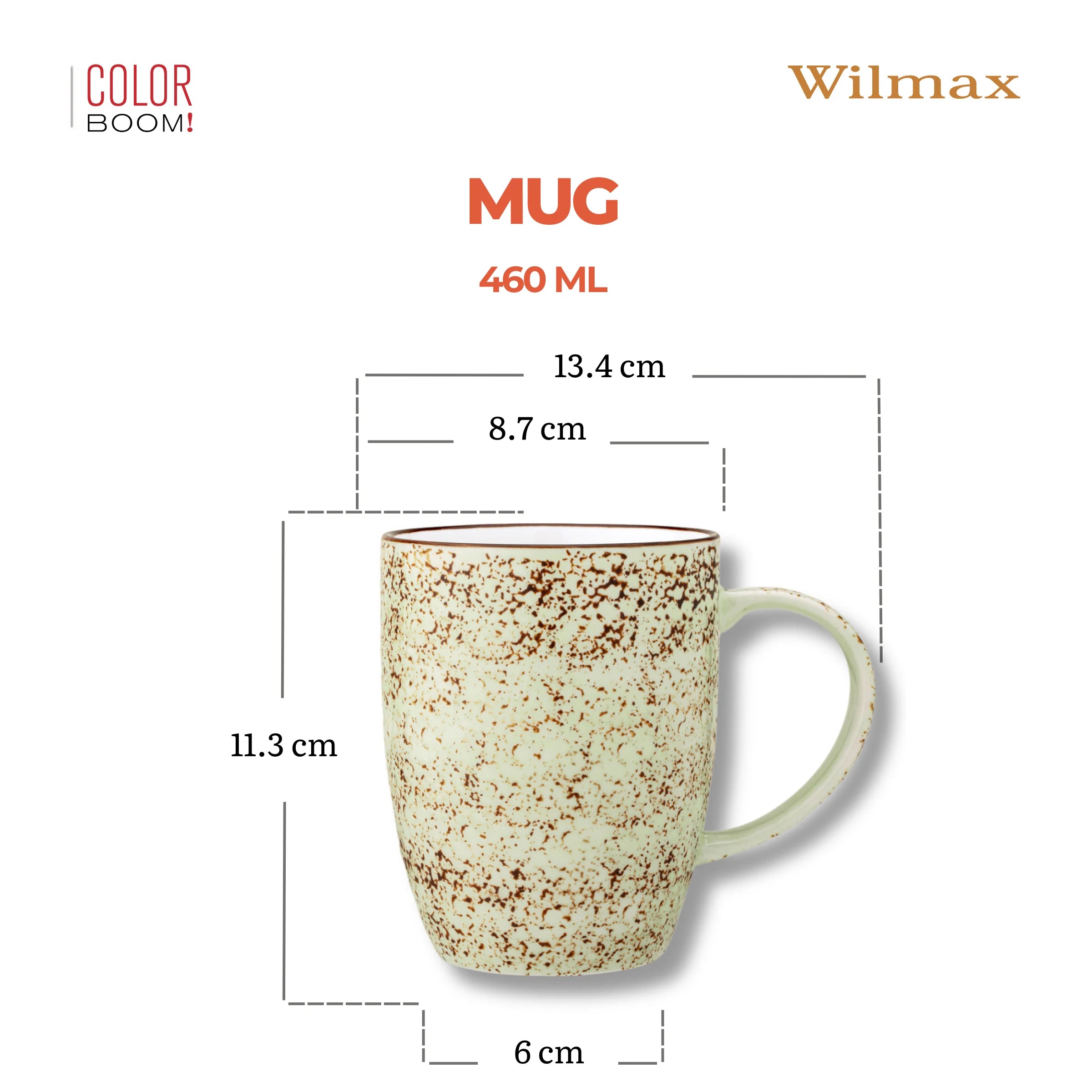 Wilmax Becher 460 ml Pistazie aus Porzellan
