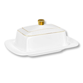 Wilmax Butterdose Goldrand 18.5x12.5x7.5 cm Porzellan WL-880102601/A
