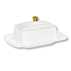 Wilmax Butterdose Goldrand 18.5x12.5x7.5 cm Porzellan WL-880102601/A