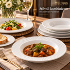 Wilmax Tiefer Teller 22,5 cm 2er-Set Weiß aus Porzellan