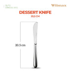 Wilmax Dessertmesser 20,5 cm Silber aus Edelstahl