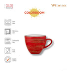 Wilmax Espressotasse 110 ml Rot aus Porzellan