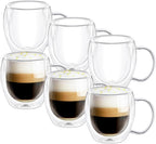 Wilmax Doppelwandige Tasse 200 ml 6er-Set Transparent