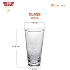Wilmax Gehämmertes Glas  320 ml Transparent aus Borosilikatglas
