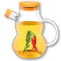 Wilmax Ölflasche 450 ml mit Ausgießer und Filter Transparent aus Glas