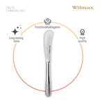 Wilmax Butterdose 19 cm Porzellan Weiß mit Edelstahlmesser Set WL-996109/A-999216/1B