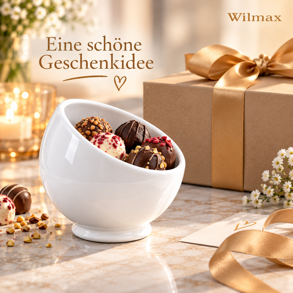 Wilmax Zuckerschale 8,5 × 9 cm Weiß aus Porzellan