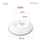 Wilmax Geteilter Servierteller 25,5 cm Weiß aus Porzellan
