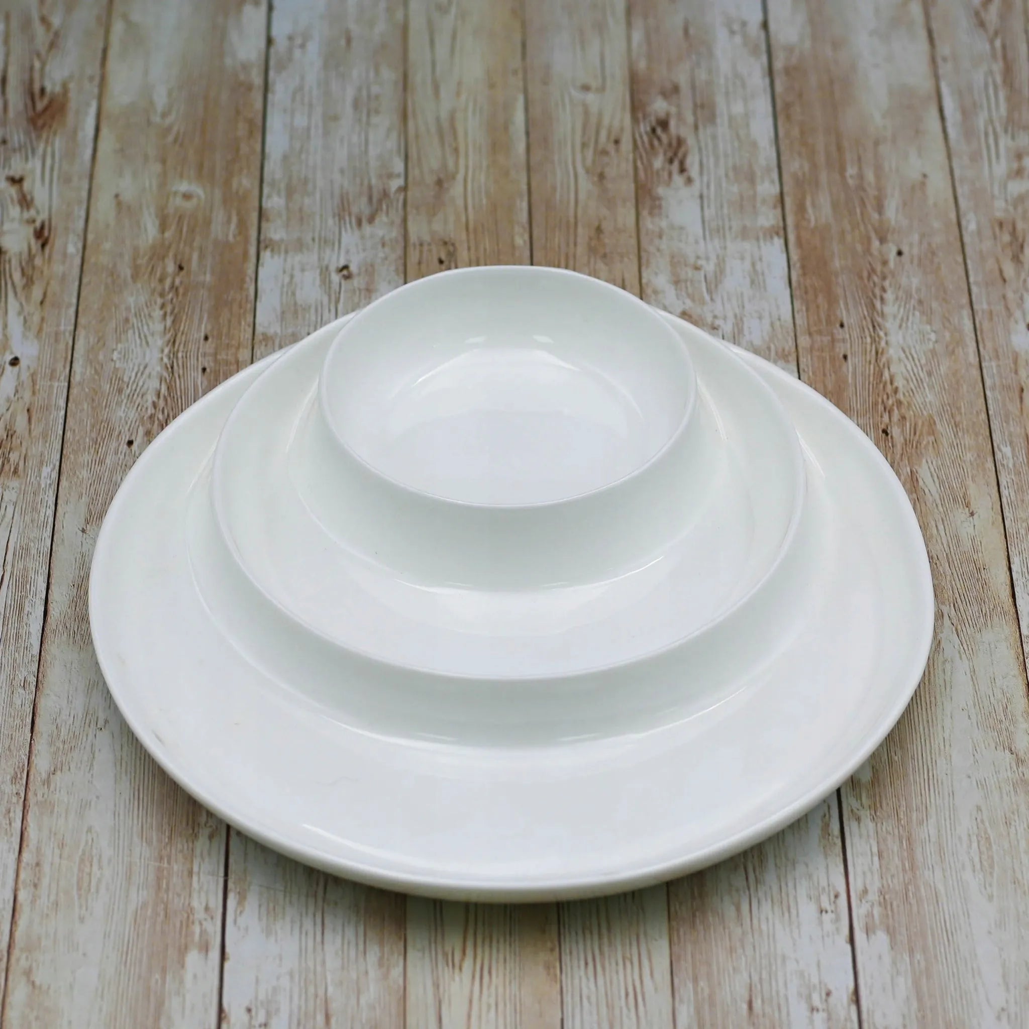 Wilmax Geteilter Servierteller 25,5 cm Weiß aus Porzellan