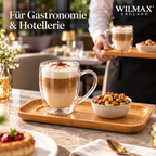 Wilmax Doppelwandige Tasse 500 ml Transparent aus Glas