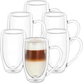 Wilmax Doppelwandiger Thermobecher 500 ml 6er-Set Transparent