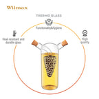 Wilmax Öl- und Essigflasche 250/50 ml Transparent aus Glas