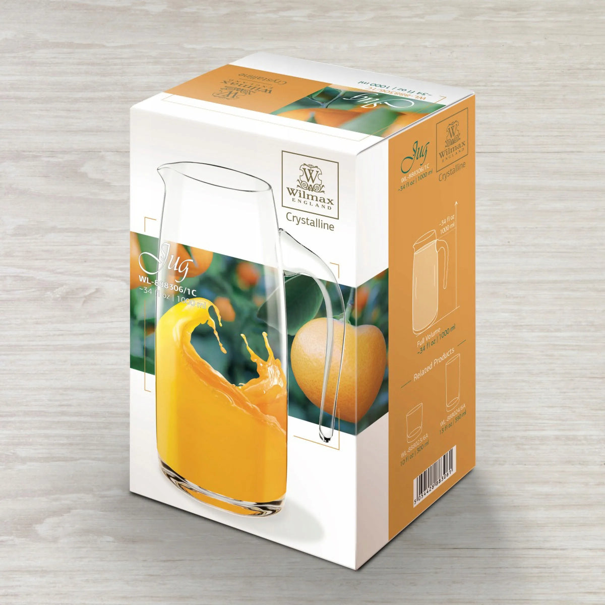 Wilmax Krug 1000 ml Transparent aus Wilmax Crystalline-Serie