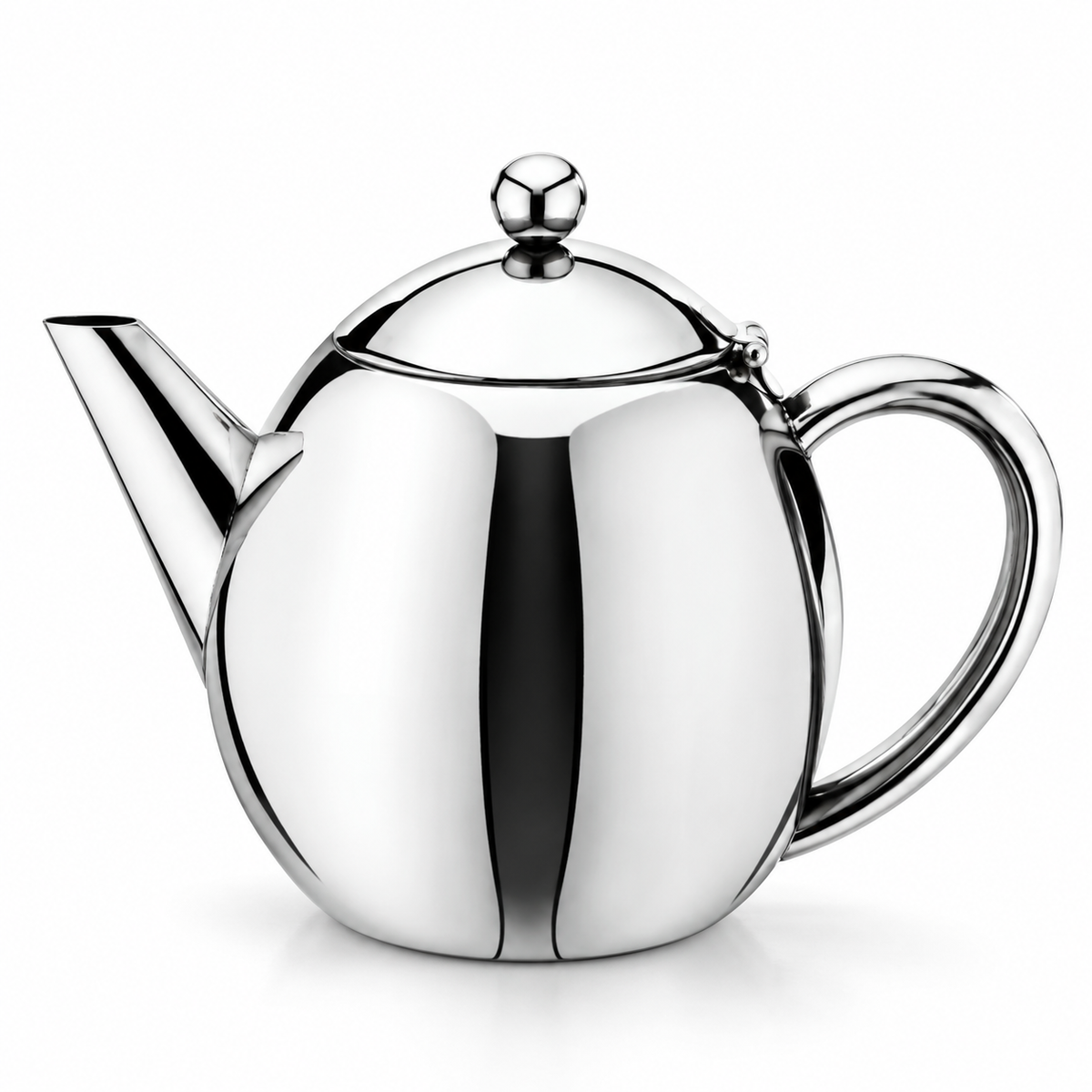 Wilmax Isolierkanne 1200 ml Doppelwandig aus Edelstahl mit Teefilter Silber
