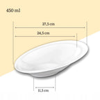 Wilmax Ovale Schale 27,5 × 18,5 cm Weiß aus Porzellan