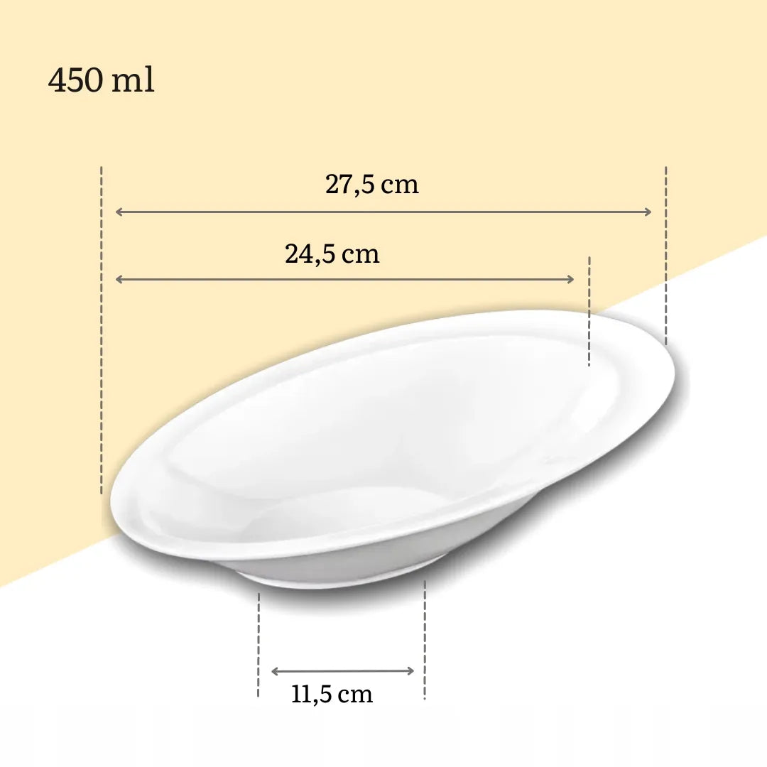 Wilmax Ovale Schale 27,5 × 18,5 cm Weiß aus Porzellan