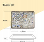Wilmax Servierplatte 23,5 × 17 cm 2er-Set Mehrfarbig aus Porzellan
