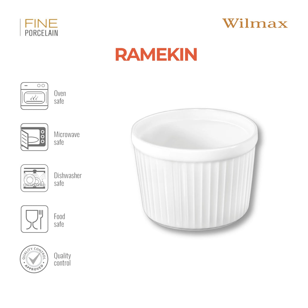 Wilmax Ramekin Ø 8,5 cm 260 ml Weiß aus Porzellan