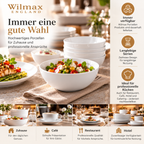 Wilmax Schale 11 cm 300 ml 6er-Set Weiß aus Porzellan