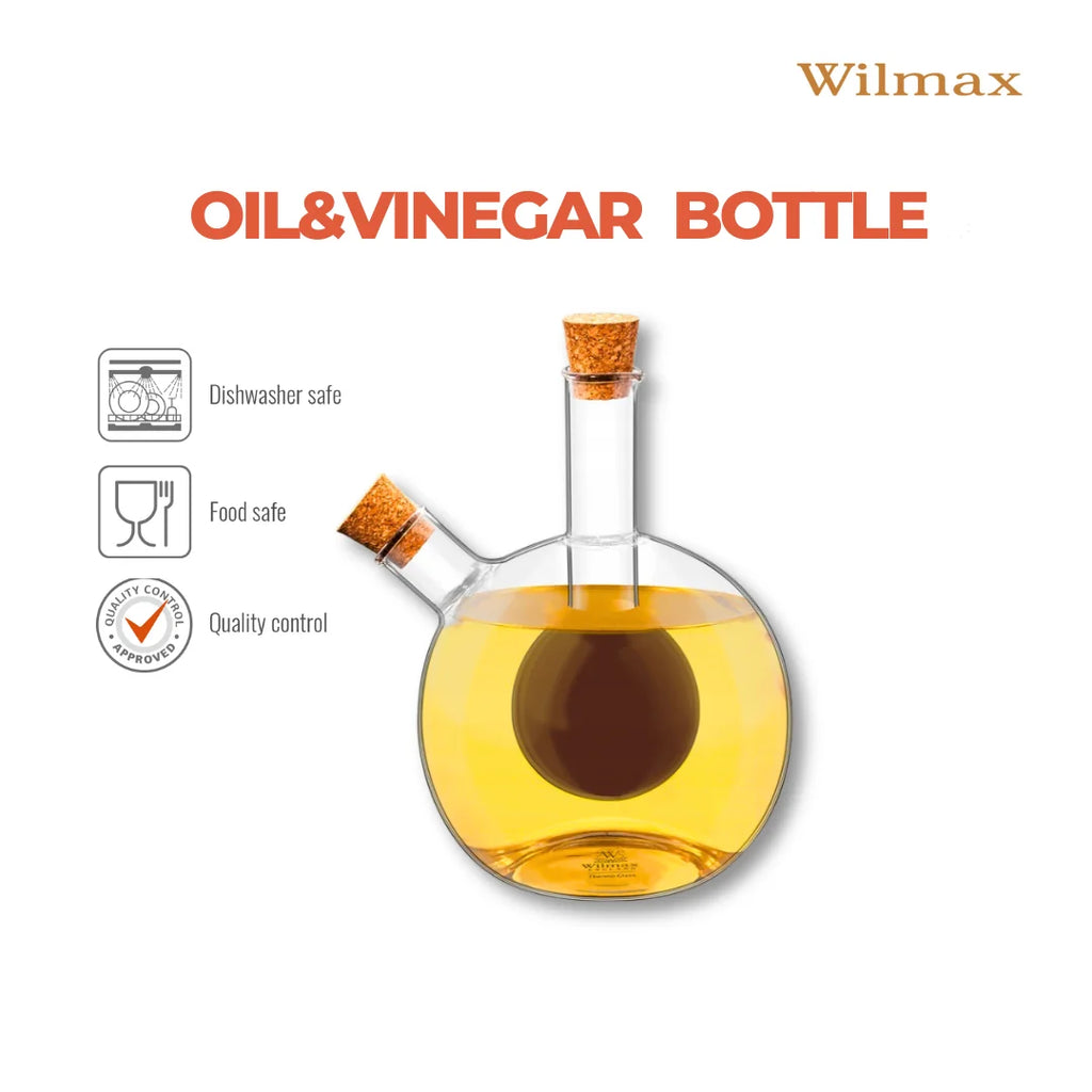 Wilmax Öl- und Essigflasche 300/60 ml Transparent aus Glas