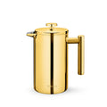 Wilmax Doppelwandige French Press 1000 ml Gold aus Edelstahl