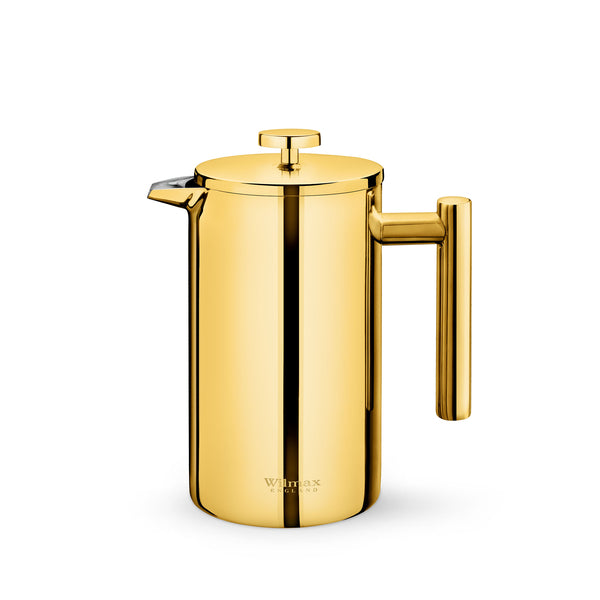 Wilmax Doppelwandige French Press 1000 ml Gold aus Edelstahl