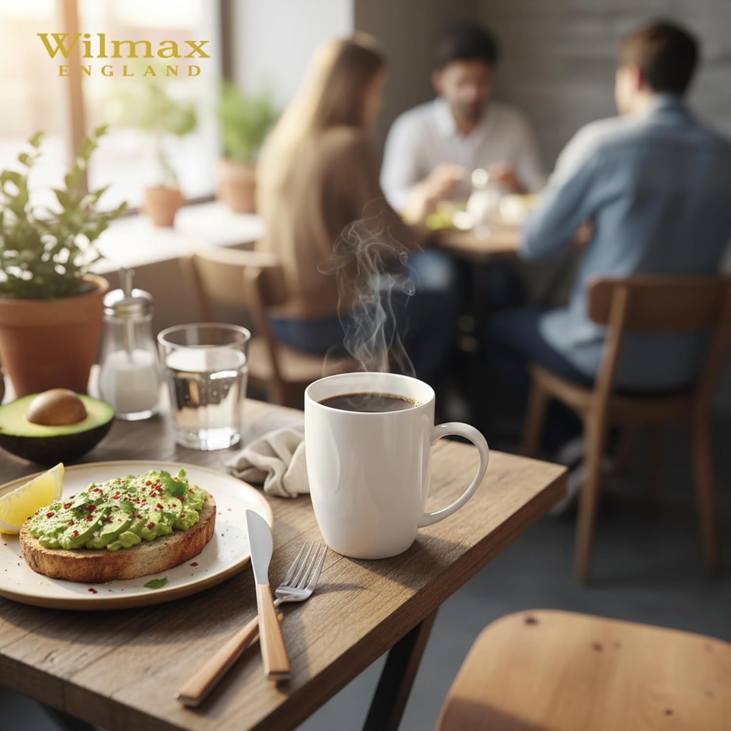 Wilmax Tasse 460 ml Weiß aus Porzellan