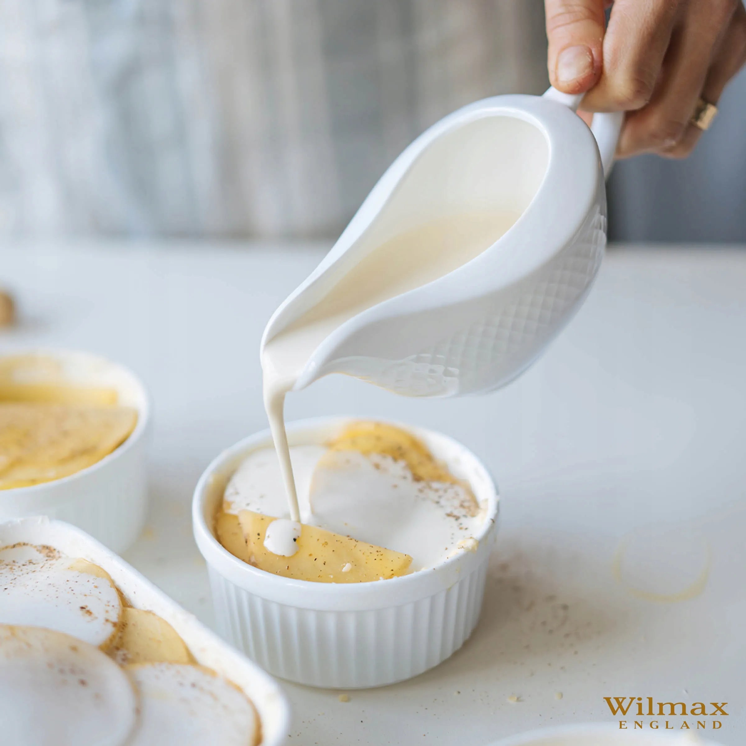 Wilmax Ramekin 3-teilig Weiß aus Porzellan