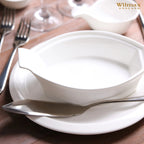 Wilmax Ovale Backform 22 cm Weiß aus Porzellan