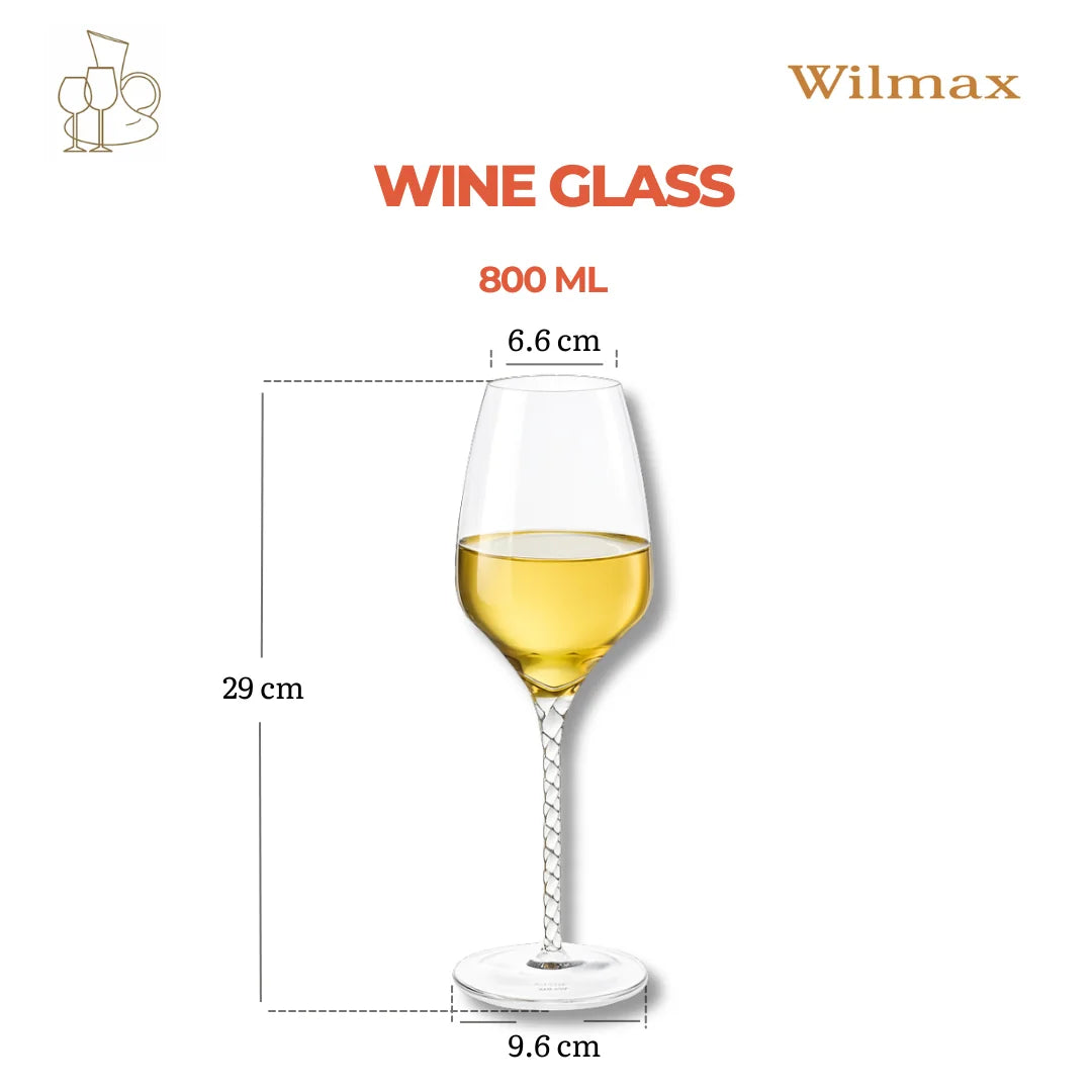 Wilmax Weinglas 800 ml 2er-Set Transparent aus Wilmax Crystalline-Serie