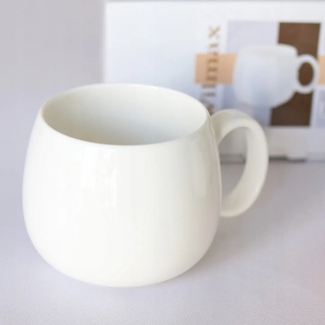 Wilmax Tasse 400 ml Weiß aus Porzellan