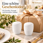 Wilmax Salz- und Pfefferstreuer-Set 2-teilig Weiß aus Porzellan