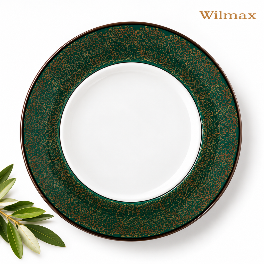 Wilmax Teller 25 cm Grün aus Porzellan