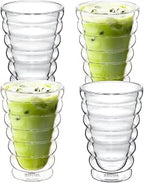 Wilmax Doppelwandiger Thermobecher 250 ml 4er-Set Transparent