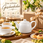 Wilmax Kaffee- und Teekanne mit integriertem Ausgusssieb 500 ml Weiß aus Porzellan