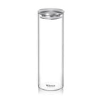 Wilmax Vorratsglas 2000 ml mit Edelstahldeckel 2er-Set Transparent