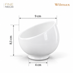 Wilmax Zuckerschale 8,5 × 9 cm Weiß aus Porzellan
