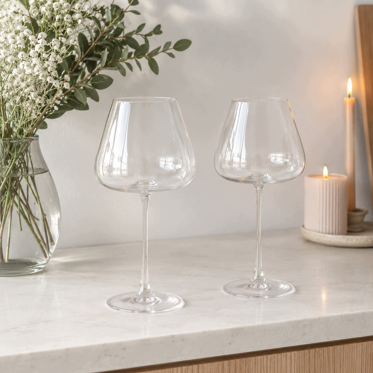Wilmax Burgunderweingläser 680 ml 6er-Set Transparent aus Wilmax Crystalline-Serie