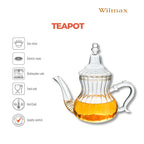 Wilmax Teekanne 850 ml Transparent aus Thermoglas Moroccan Style