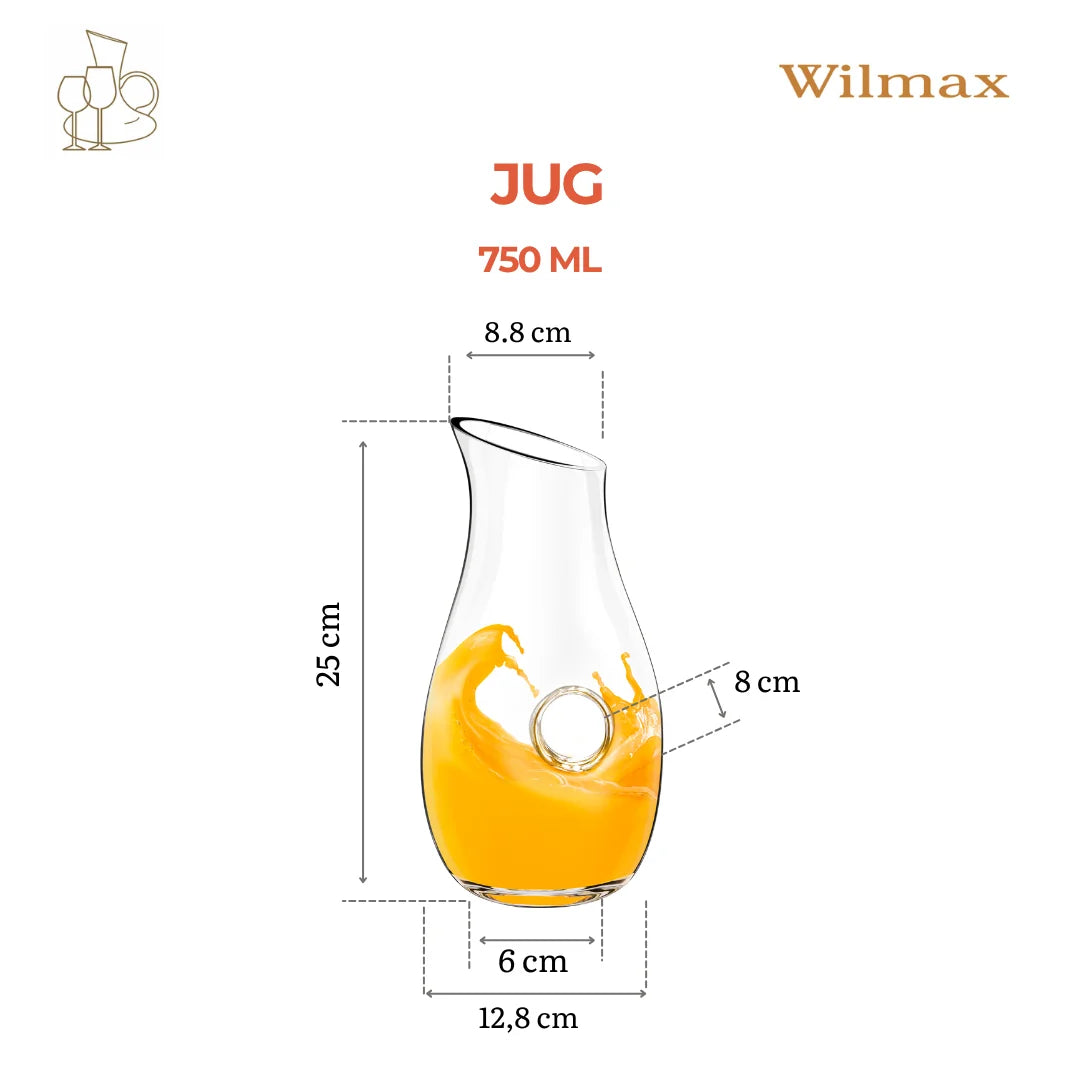 Wilmax Karaffe 750 ml Transparent aus Wilmax Crystalline-Serie