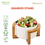 Wilmax Schalenständer 24,5 × 11 cm Natur aus Bambus