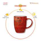 Wilmax Becher 460 ml Rot aus Porzellan