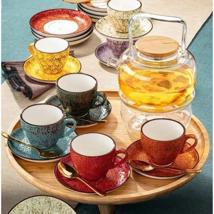 Wilmax Untertasse 11 cm Grün aus Porzellan