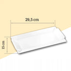 Wilmax Servierplatte 29,5 × 15 cm Weiß aus Porzellan
