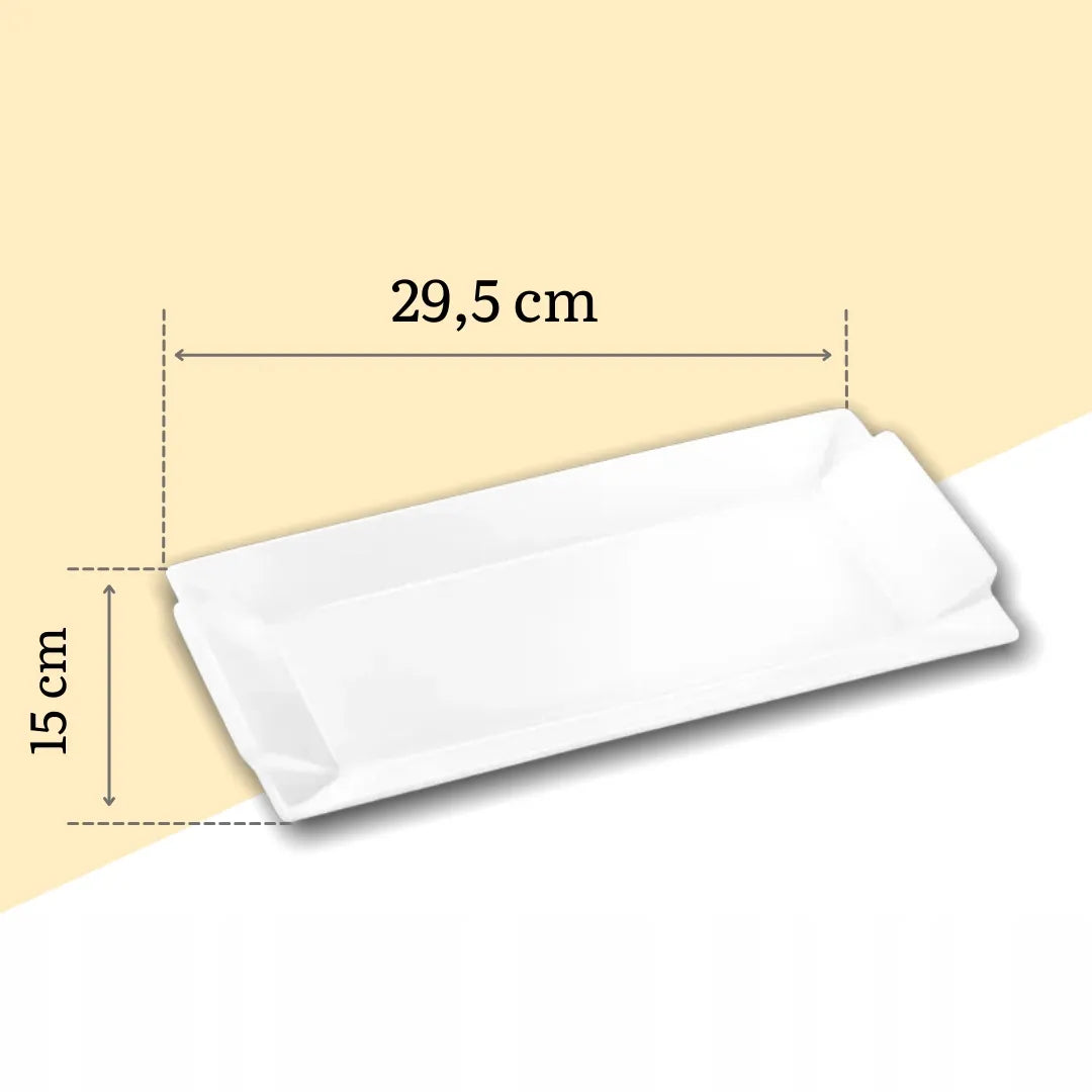 Wilmax Servierplatte 29,5 × 15 cm Weiß aus Porzellan