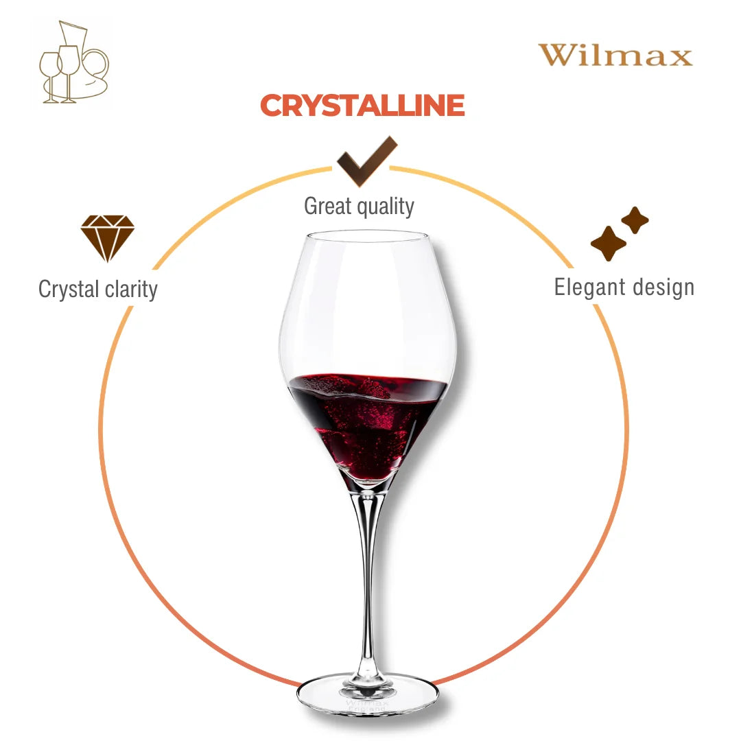 Wilmax Weinglas konisch 440 ml 2er-Set Transparent aus Wilmax Crystalline-Serie