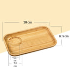 Wilmax Unterteller 28 × 17,5 cm Natur aus Bambus